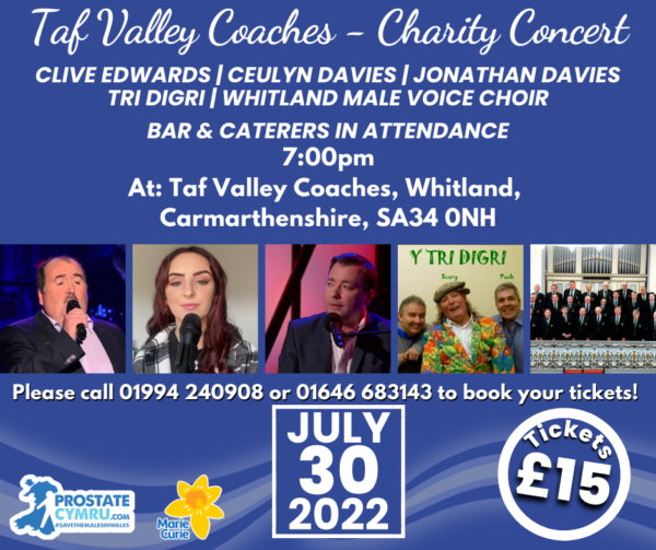 Taf Valley Coaches are hosting a Charity Concert
